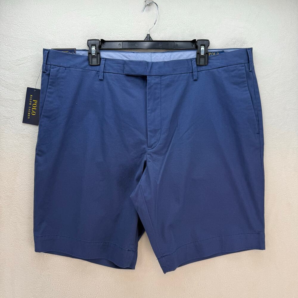 POLO RALPH LAUREN MEN'S 40 CLASSIC SHORTS NAVY BLUE 9.5 INCH STRETCH CHINO